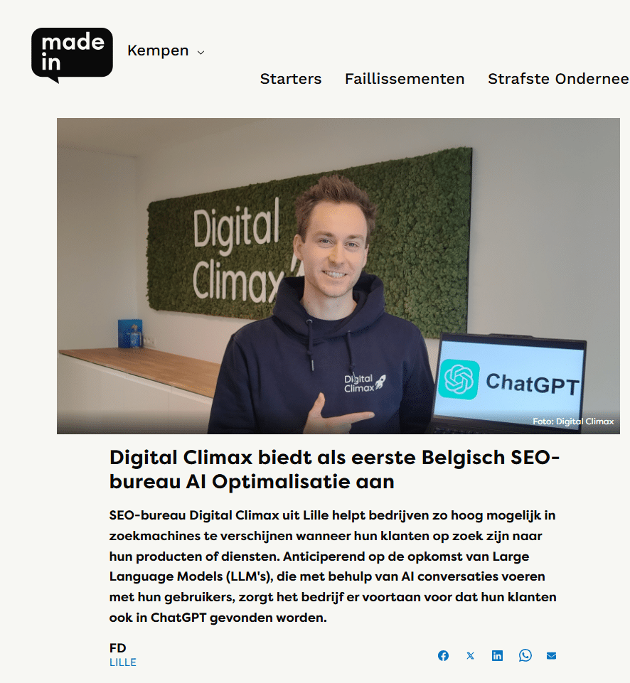 Team specialisten van ons SEO bureau